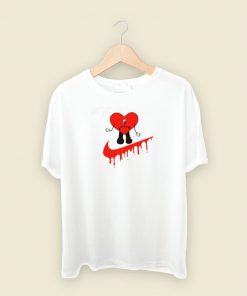 Bad Bunny Nike Sad Heart Parody T Shirt Style On Sale