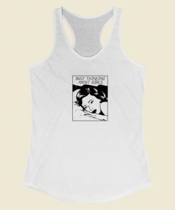 Busy Thinking About Girls Racerback Tank Top