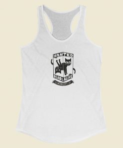 Cat Wanted Dead and Alive Racerback Tank Top