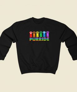 Purride Lgbt Pride Cat Sweatshirts Style On Sale