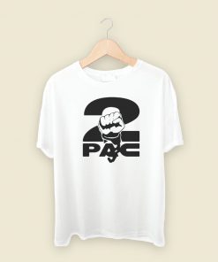 2pac Fist Overlap Old School T Shirt Style