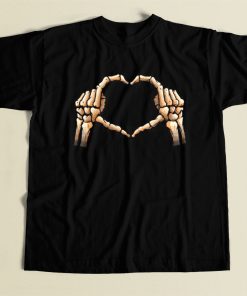 Hands Heart Skeleton T Shirt Style On Sale