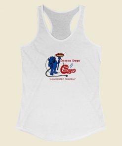Demon Dogs And Chicago Racerback Tank Top